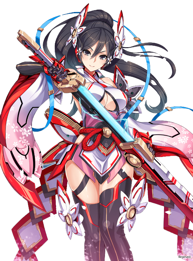 Woman sword red ribbon white free wallpaper for mobile - medium preview image