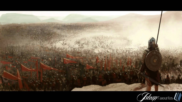 Man hill crowd flags armor free wallpaper for desktop - medium preview image