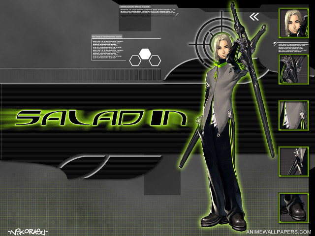 Saladn character holding gun action free wallpaper for desktop - medium preview image