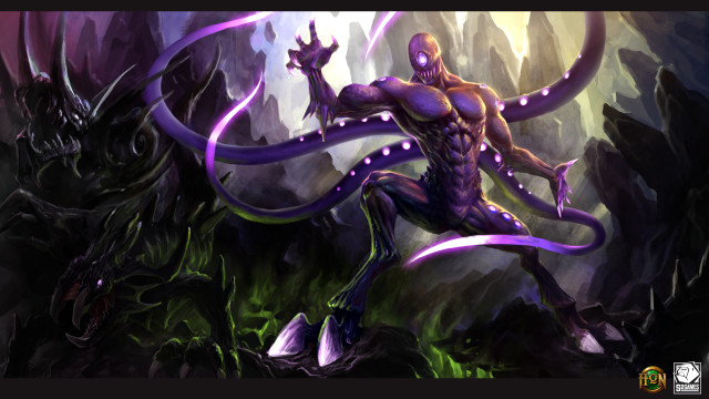 Man purple snake cave glowing free wallpaper for desktop - medium preview image