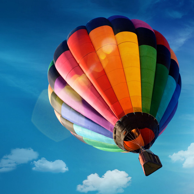 Colorful hot air balloon blue #7 free wallpaper for tablet - medium preview image