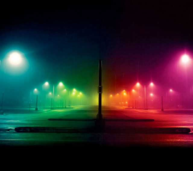 Street light night lights bright free wallpaper for tablet - medium preview image