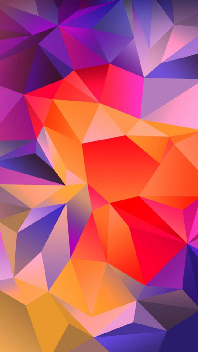 Colorful abstract background triangles red free wallpaper for mobile - medium preview image