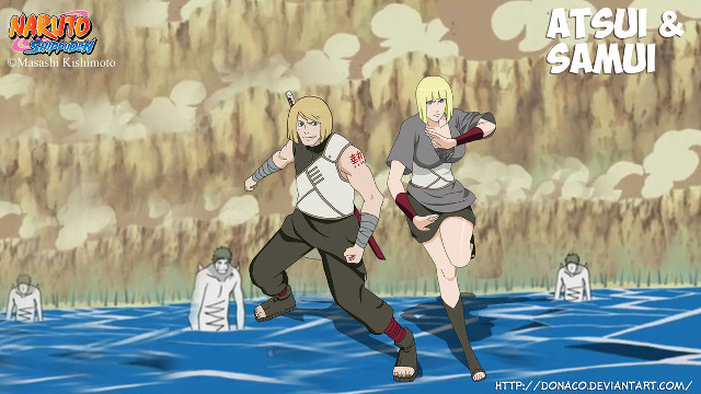 Cartoon people running water mountain free wallpaper for desktop - medium preview image