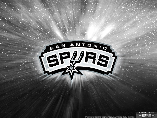 Spurs logo black white stars free wallpaper for desktop - medium preview image