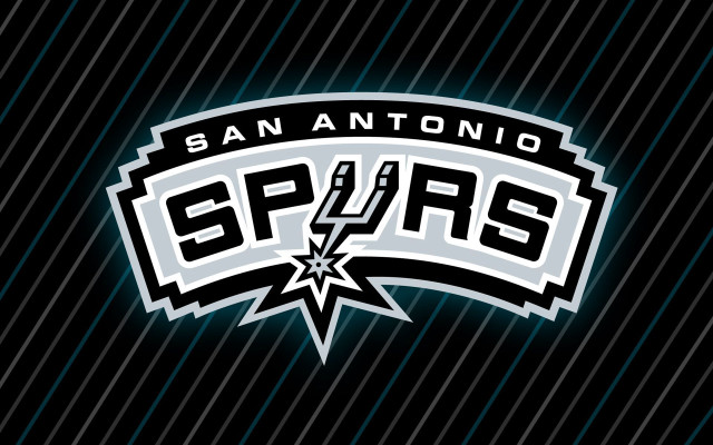 Spurs logo black background blue free wallpaper for desktop - medium preview image