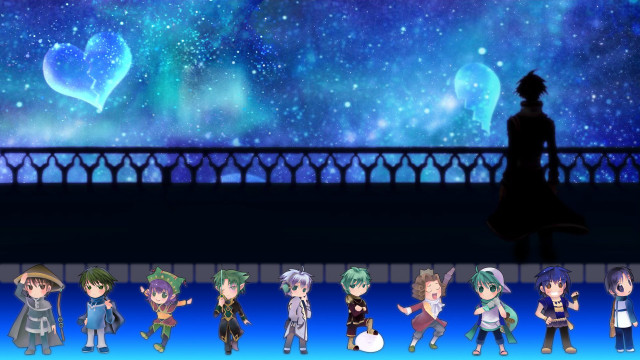 Anime characters night sky stars free wallpaper for desktop - medium preview image