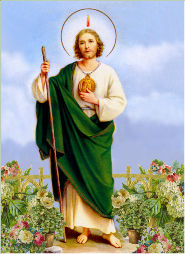 Jesus holding golden apple cross free wallpaper for mobile - medium preview image