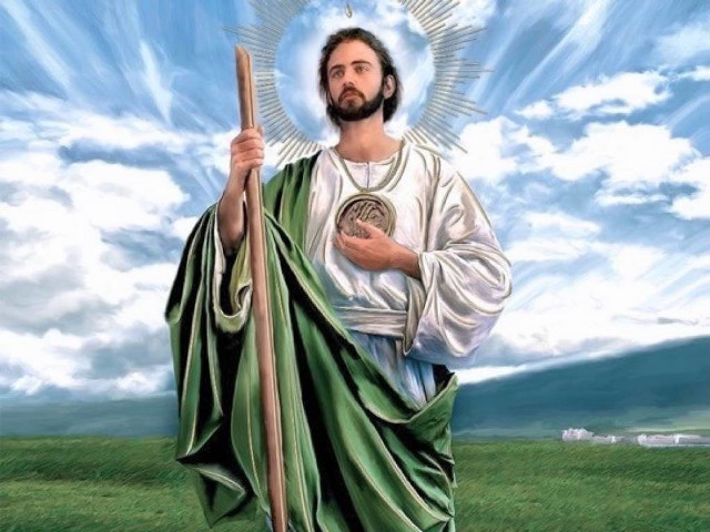 Jesus holding staff field grass free wallpaper for desktop - medium preview image
