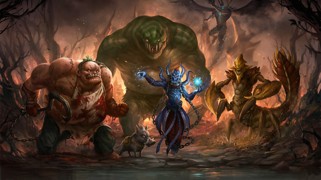 Cartoon characters forest demon background free wallpaper for desktop - medium preview image