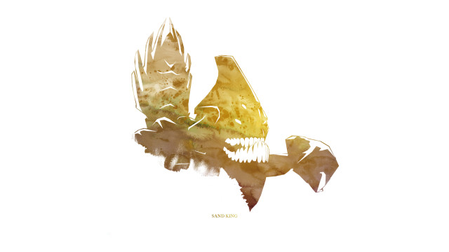 Bird flying sky white yellow free wallpaper for desktop - medium preview image