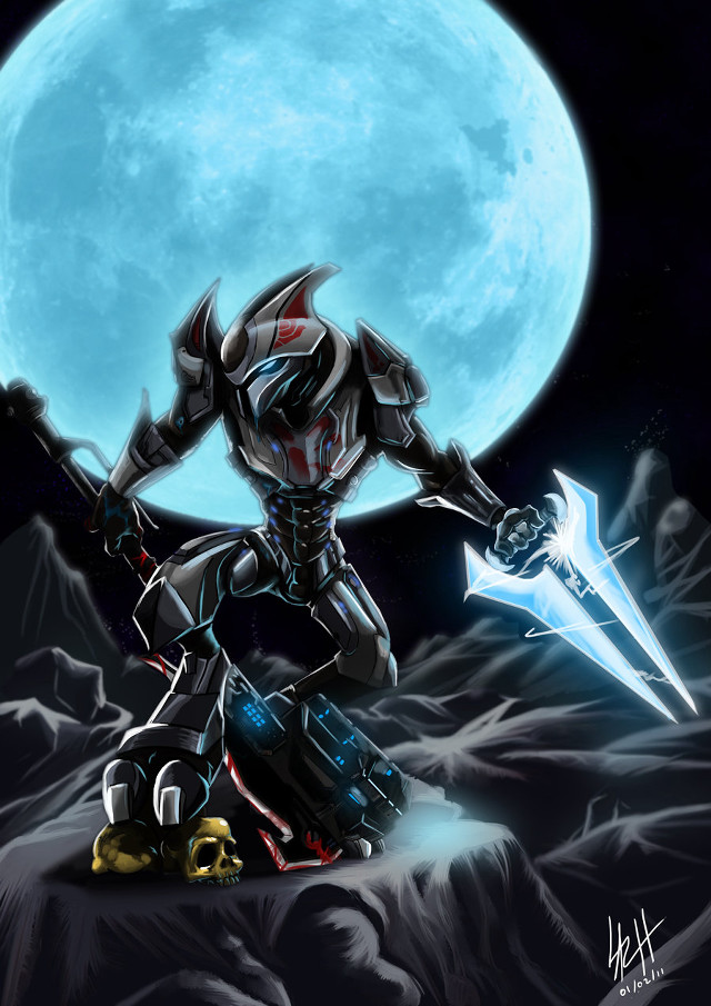 Robot sword rock moon sci free wallpaper for mobile - medium preview image
