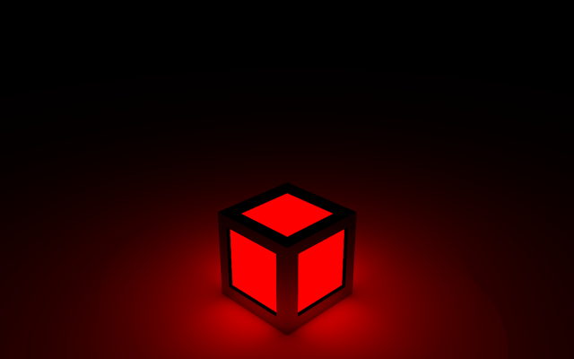 Red cube black background red free wallpaper for desktop - medium preview image