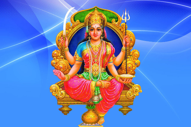 Hindu god statue chair blue free wallpaper for desktop - medium preview image
