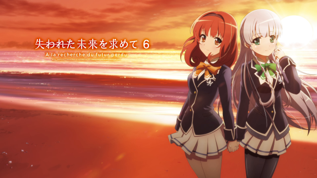 Anime girls beach sun ocean free wallpaper for desktop - medium preview image