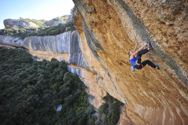Man climbing cliff rope another free wallpaper for desktop - medium preview image