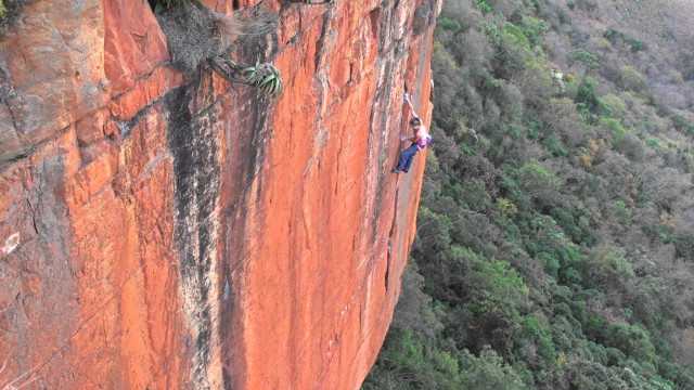Man climbing cliff rope another #2 free wallpaper for desktop - medium preview image