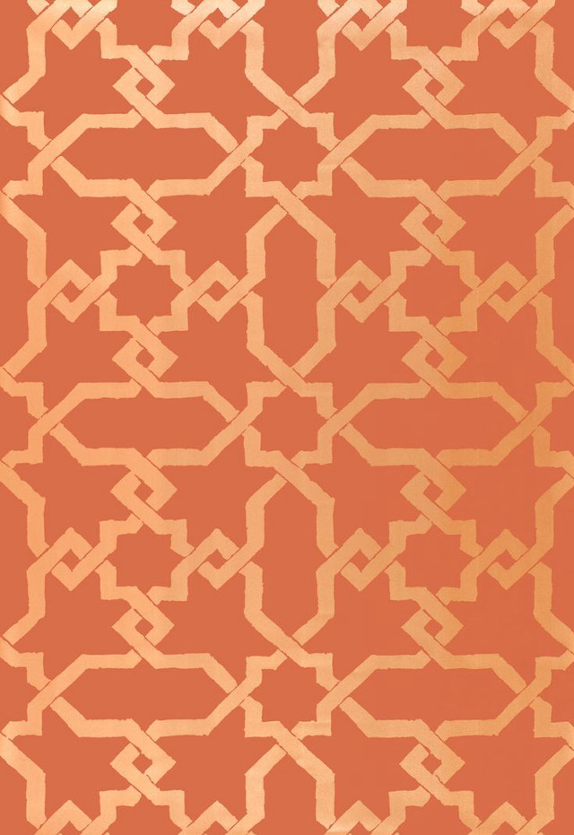 Red gold pattern white background free wallpaper for mobile - medium preview image