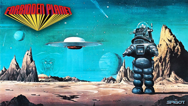 Space station robot flying saucer free wallpaper for desktop - medium preview image