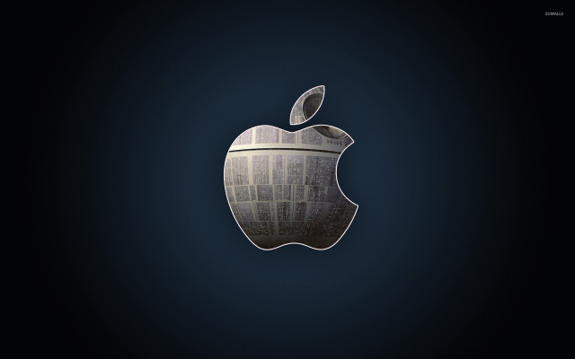 Apple logo newspaper leaf side free wallpaper for desktop - medium preview image