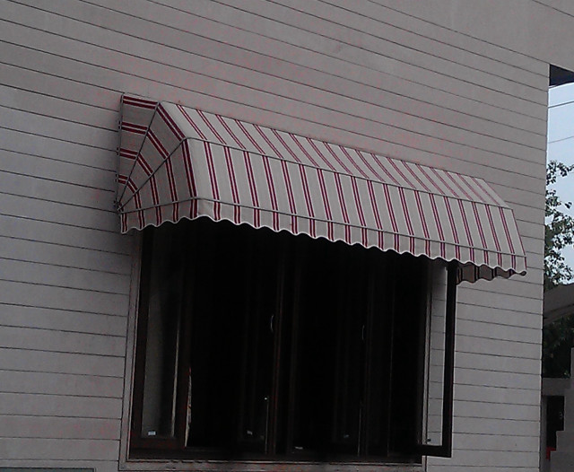 White building red white striped free wallpaper for desktop - medium preview image