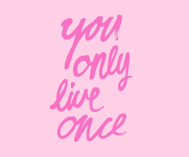 You only live once pink free wallpaper for desktop - medium preview image
