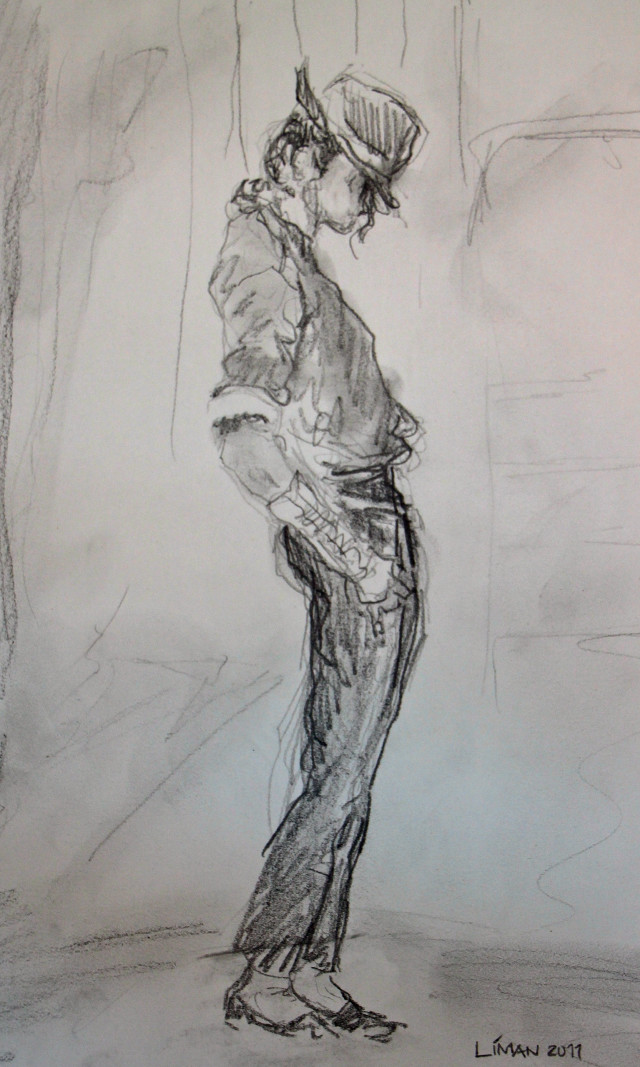 Man forest hands pockets hat free wallpaper for mobile - medium preview image