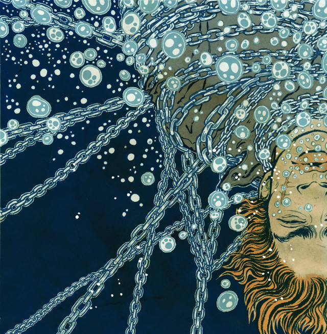 Woman water curtain bubbles floating free wallpaper for tablet - medium preview image