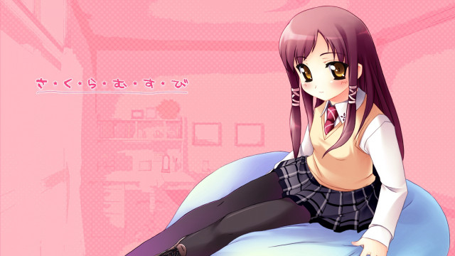 Woman chair pink background white free wallpaper for desktop - medium preview image