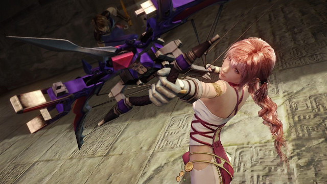 Woman long hair bow arrow #2 free wallpaper for desktop - medium preview image