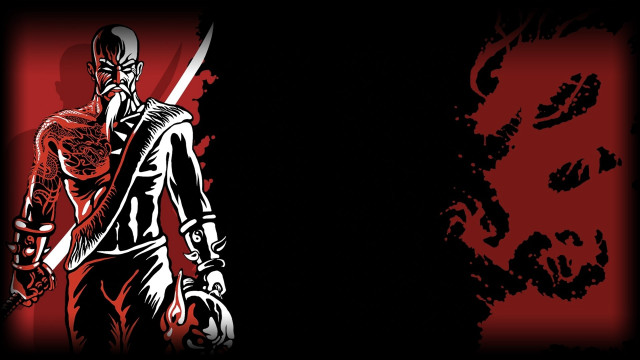 Man sword demon blood face free wallpaper for desktop - medium preview image