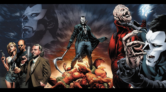 Group people poster man knife free wallpaper for desktop - medium preview image