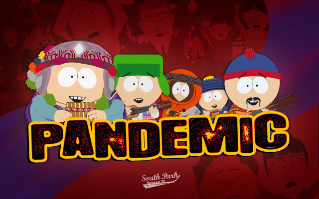 Cartoon character group people pandemic free wallpaper for desktop - medium preview image