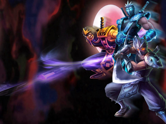 Glowing sword battle alien fantasy free wallpaper for desktop - medium preview image