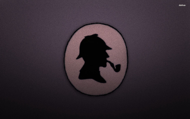 Silhouette man pipe circular frame free wallpaper for desktop - medium preview image