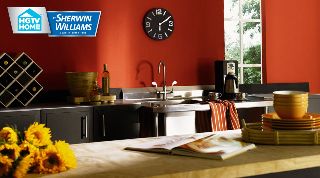 Kitchen clock counter plates vase free wallpaper for desktop - medium preview image