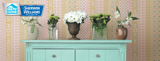 Blue cabinet vases flowers sign free wallpaper for desktop - medium preview image