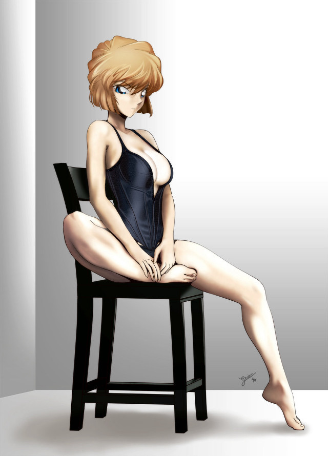 Woman black dress sitting chair #5 free wallpaper for mobile - medium preview image