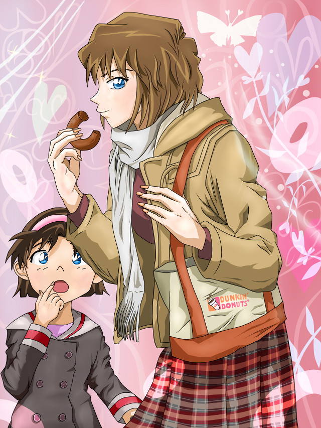 Woman donut girl skirt jacket free wallpaper for mobile - medium preview image