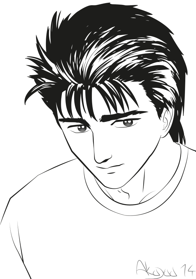 Man haircut face white shirt free wallpaper for mobile - medium preview image