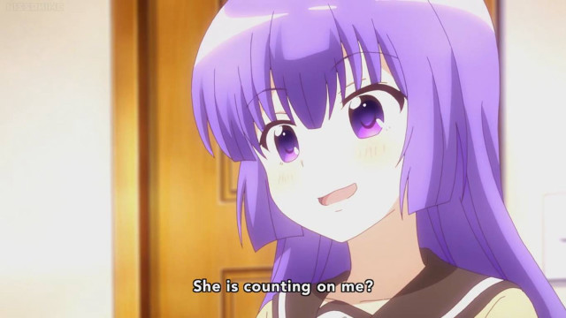 Purple hair girl school uniform #2 free wallpaper for desktop - medium preview image