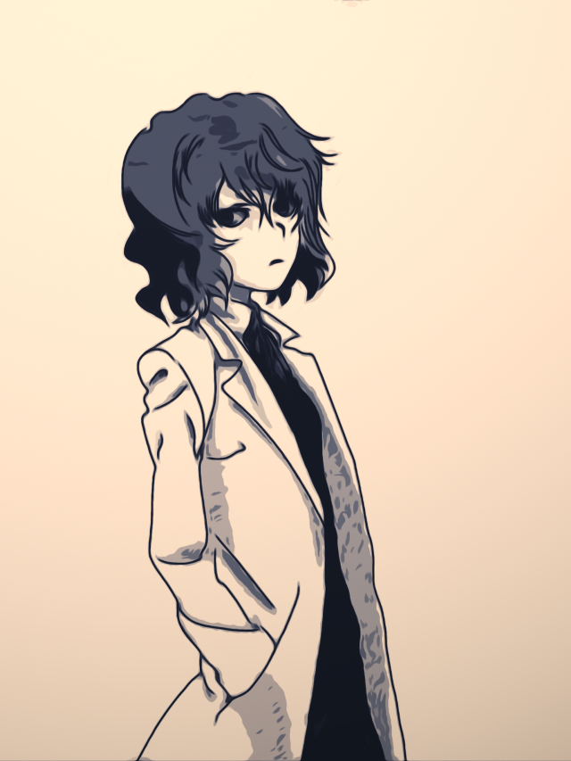 Woman trench coat tie moon free wallpaper for mobile - medium preview image