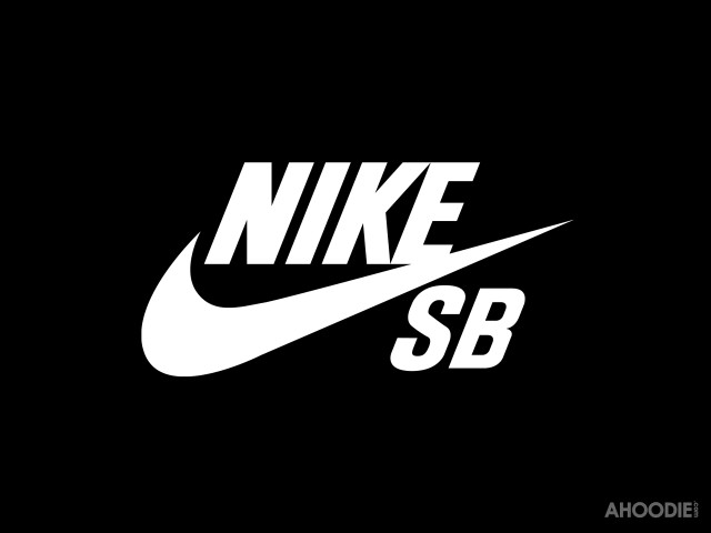 Black white nike logo sb free wallpaper for desktop - medium preview image