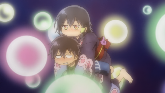 Two people bubbles dark background free wallpaper for desktop - medium preview image