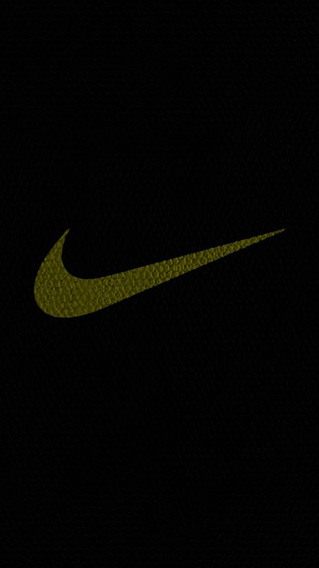 Black background green nike logo free wallpaper for mobile - medium preview image