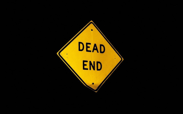 Dead end sign lit dark free wallpaper for desktop - medium preview image