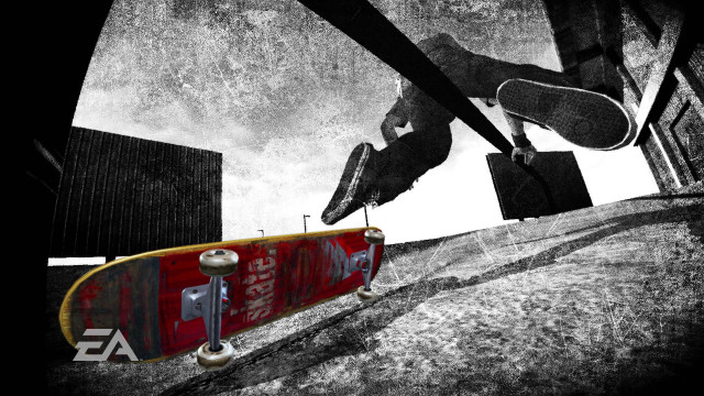 Skateboarder trick air ramp city free wallpaper for desktop - medium preview image