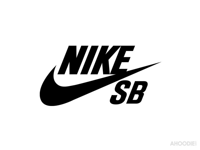Nike logo sb black white free wallpaper for desktop - medium preview image