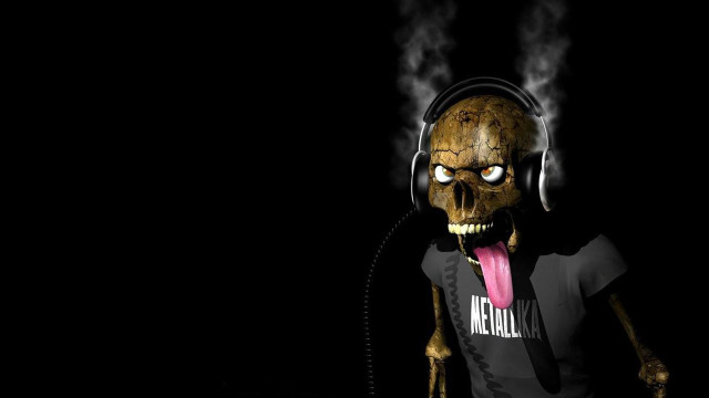 Creepy person headphones tongue out free wallpaper for desktop - medium preview image