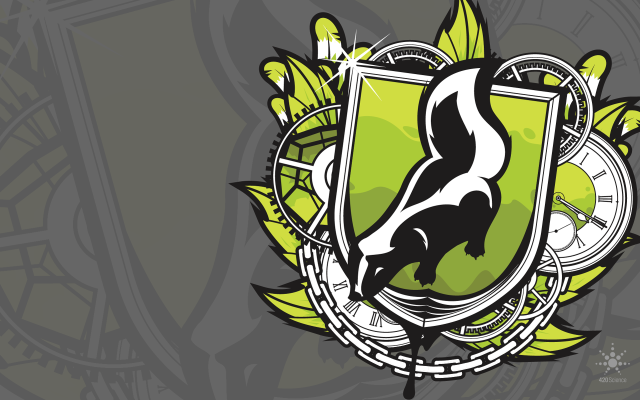 Green black horse clock leafy free wallpaper for desktop - medium preview image